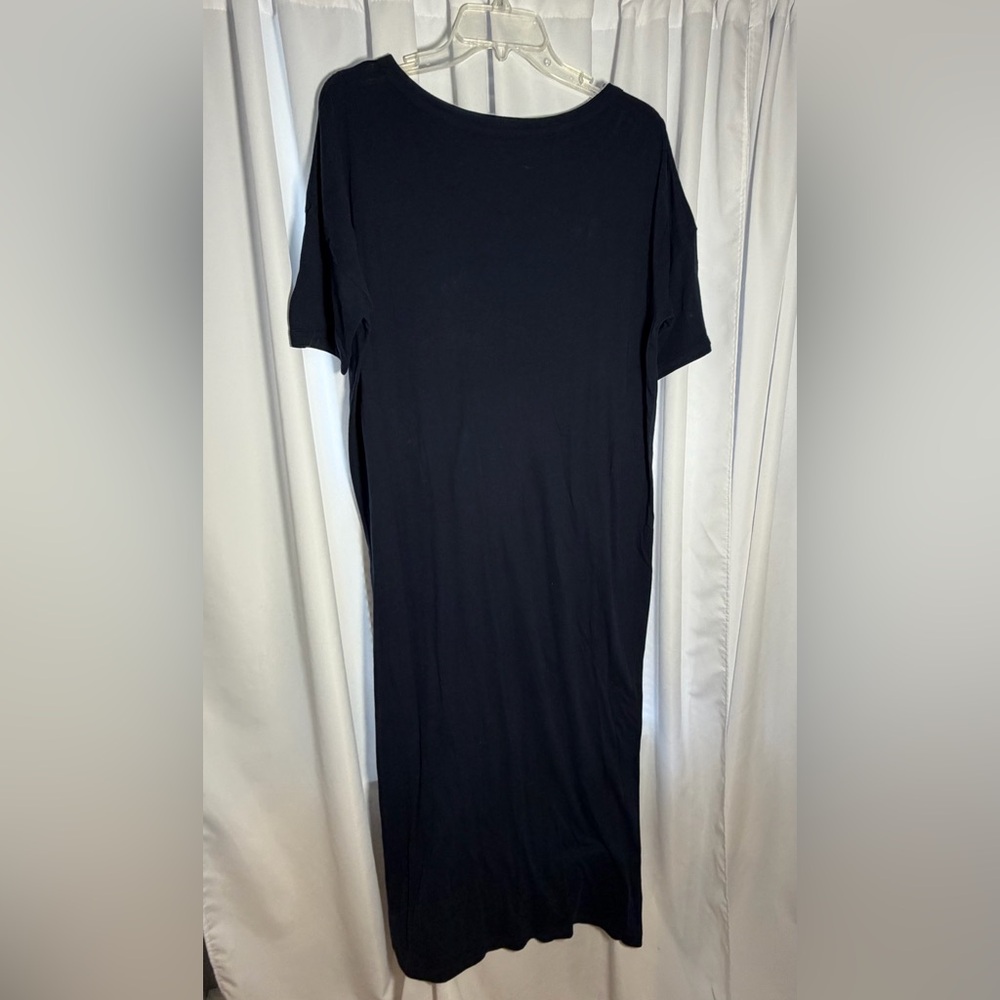 DEMYLEE Navy Blue T-SHIRT Maxi Dress Sz M